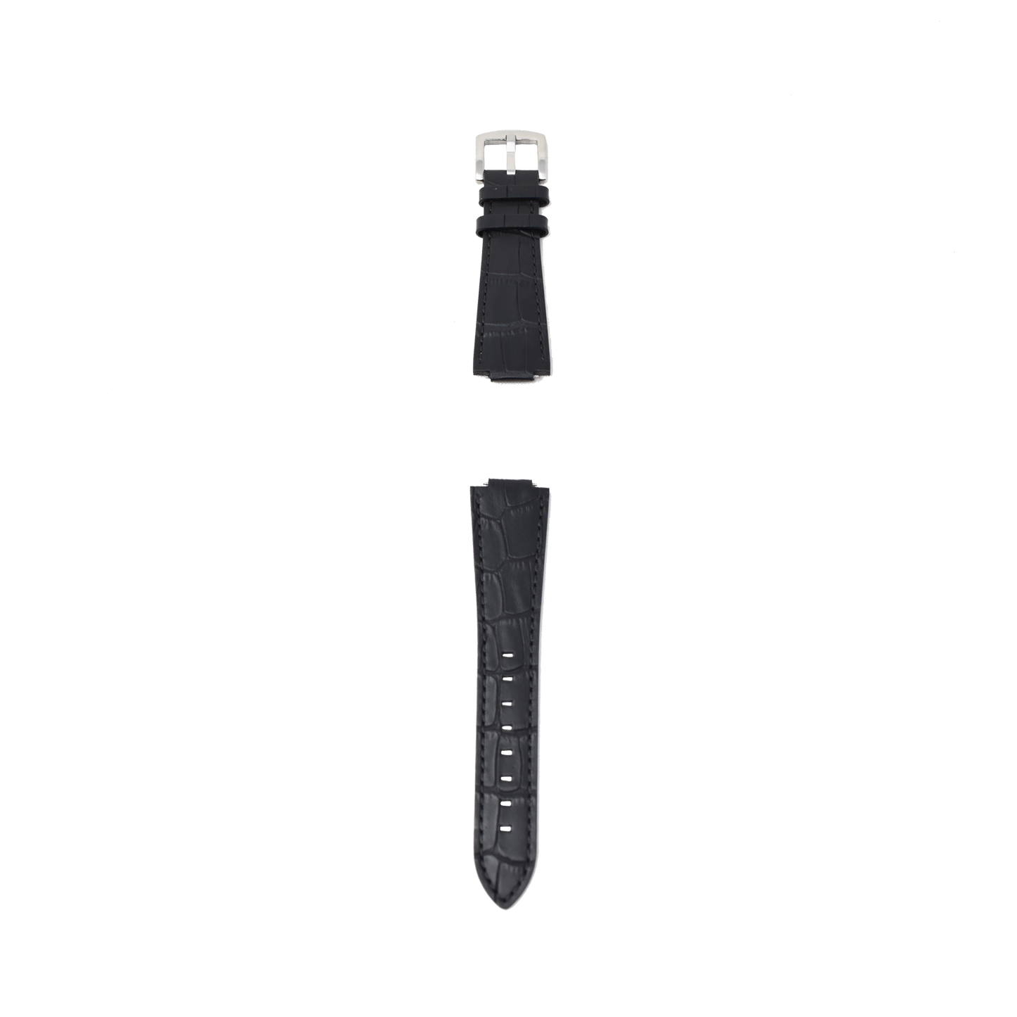 Cinturino Pelle Argento/Nero