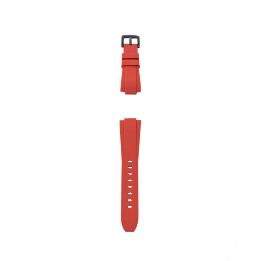 Cinturino Silicone Nero/Rosso