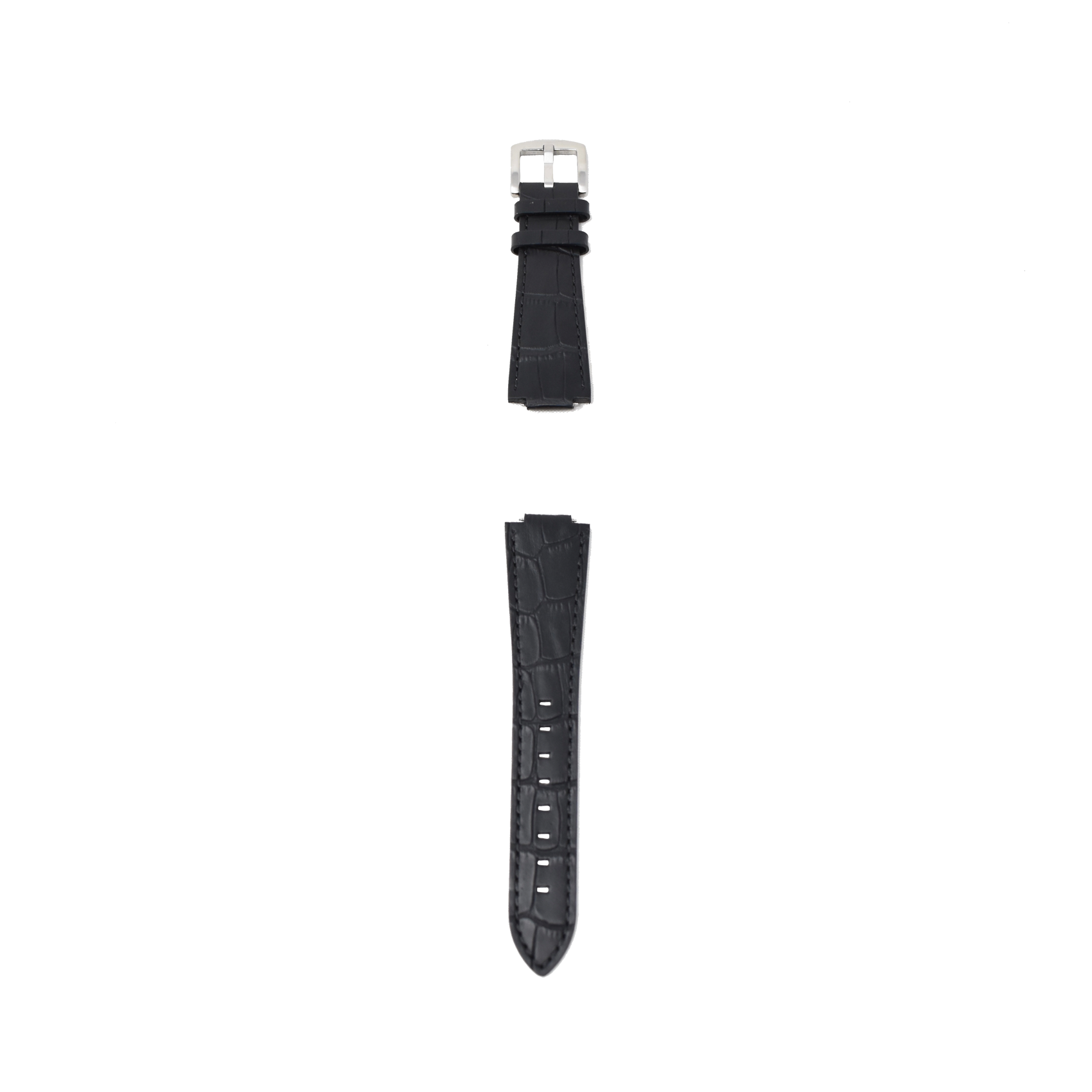 Cinturino Pelle Argento/Nero