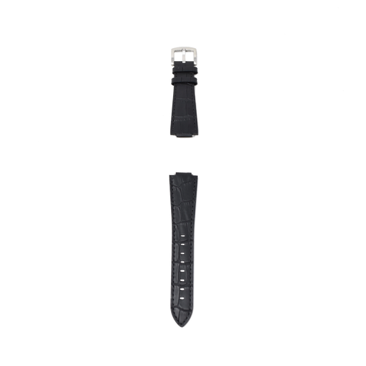 Cinturino Pelle Argento/Nero