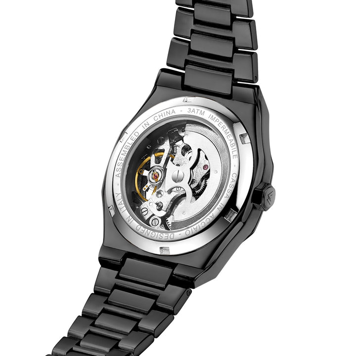 Memories Orologio Personalizzato Con Foto 40mm - Cassa Nera, Cinturino Acciaio, Made In Germany